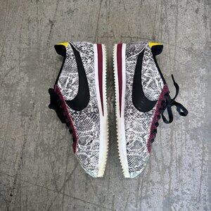 Swaggy Nike Classic Cortez Leather Snakeskin Women’s 8.5 Shoes Black/White/Pink